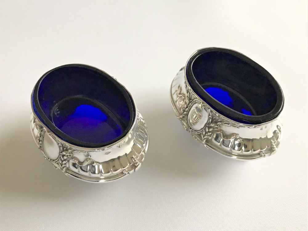 An exquisite pair of French Empire style salt tubs View II