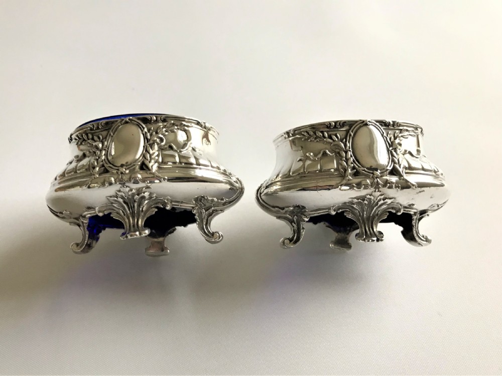 An exquisite pair of French Empire style salt tubs View IV