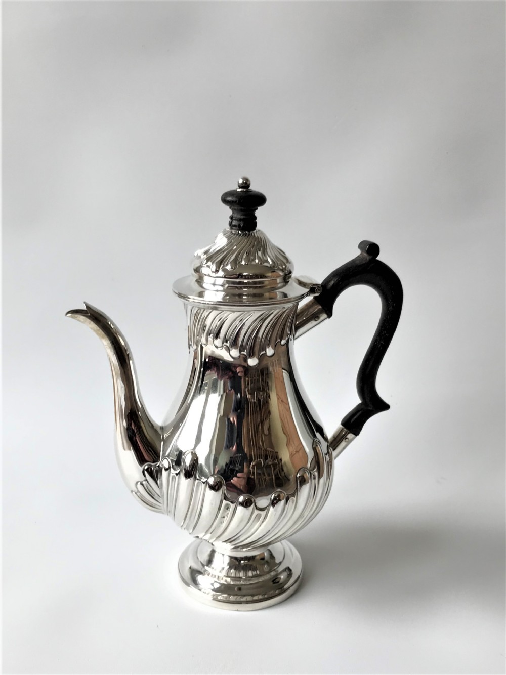 A superb Victorian silver solo coffee pot