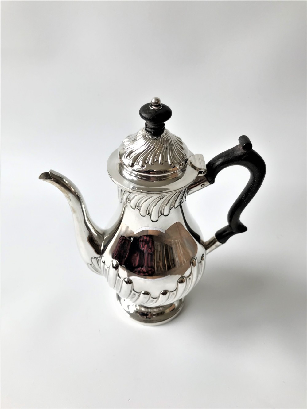A superb Victorian silver solo coffee pot View II