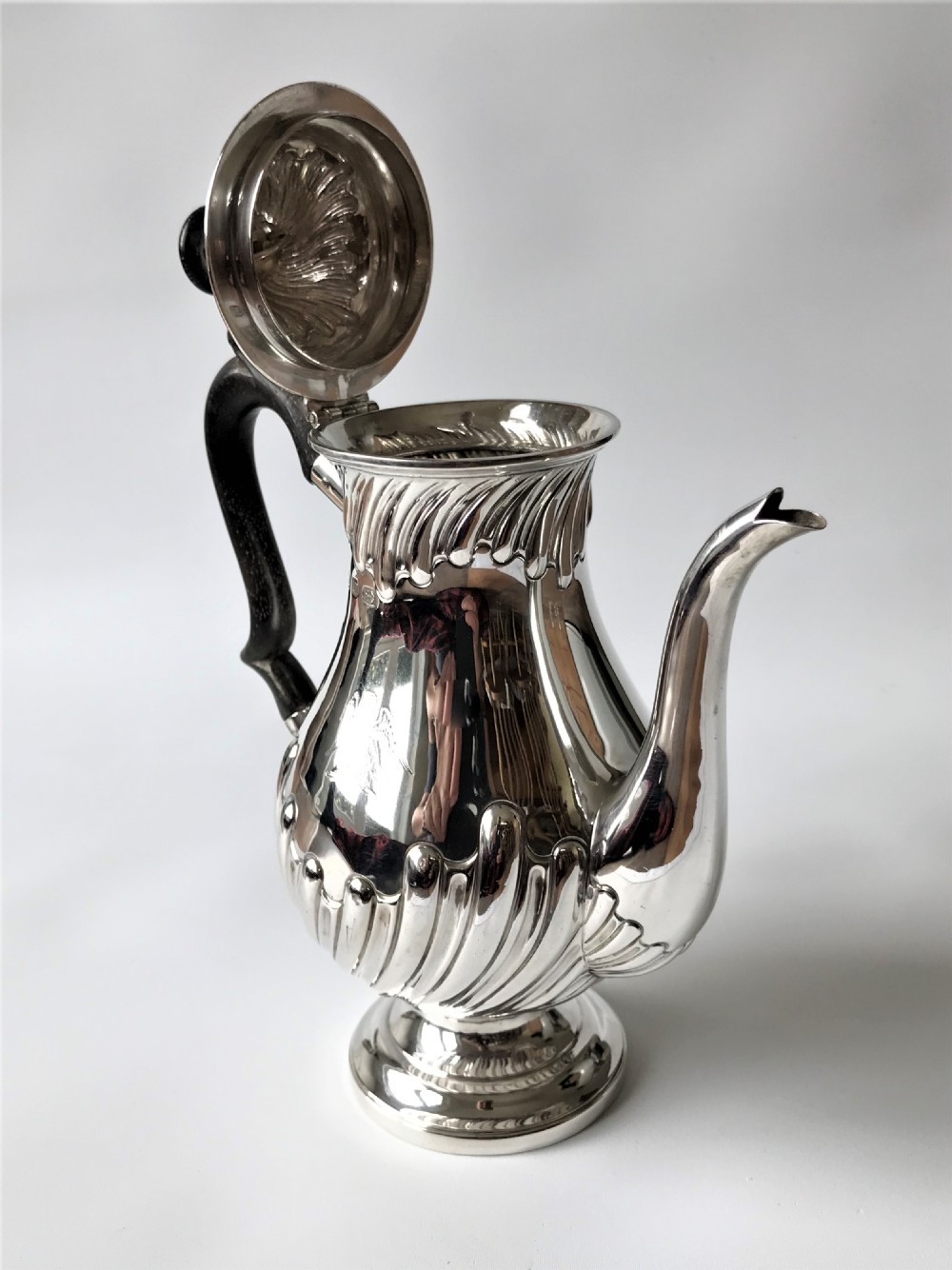 A superb Victorian silver solo coffee pot View VII
