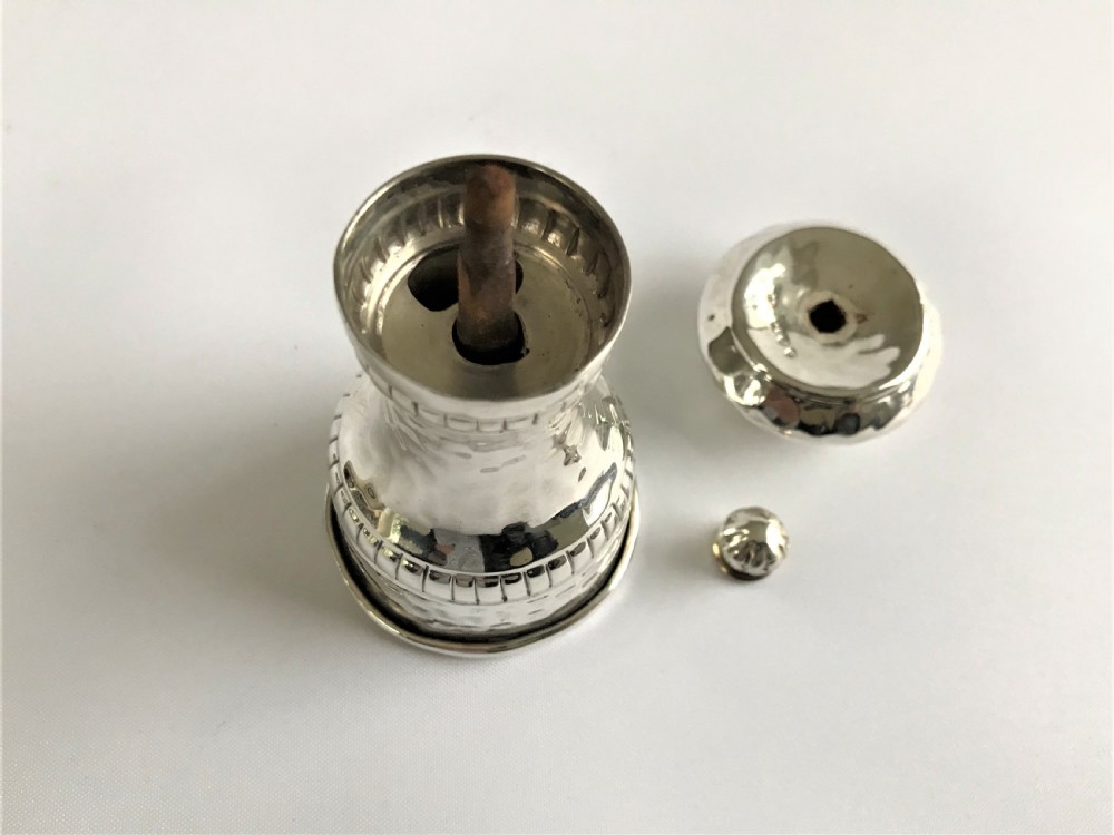 A superb Arts & Crafts silver pepper grinder View VII