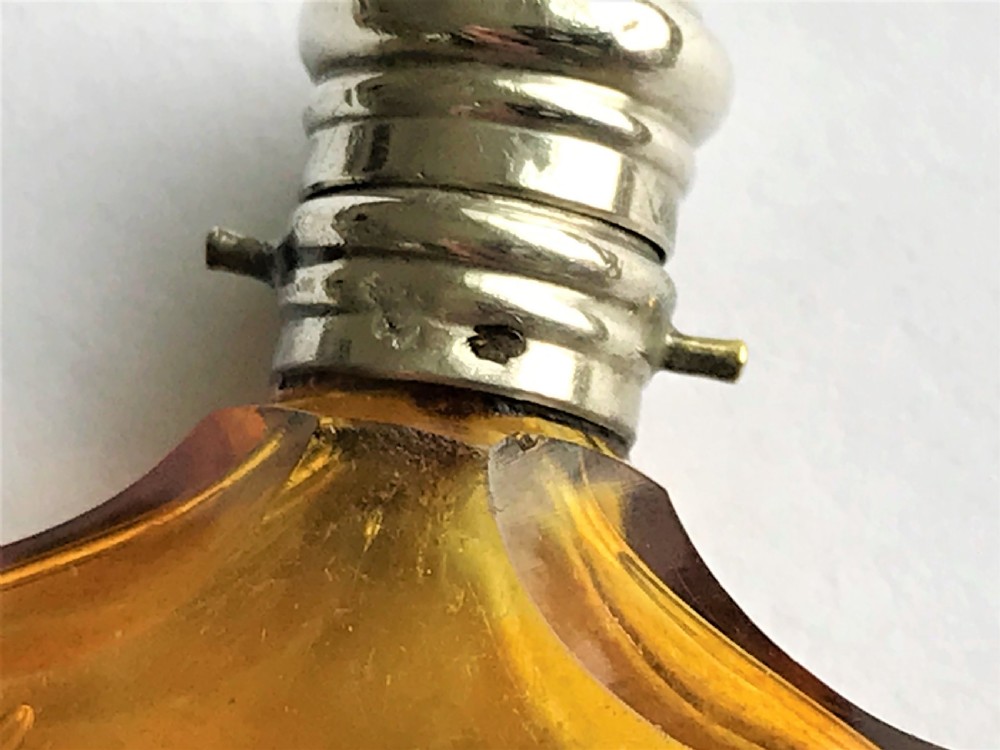 A lovely French silver mounted amber scent bottle View III