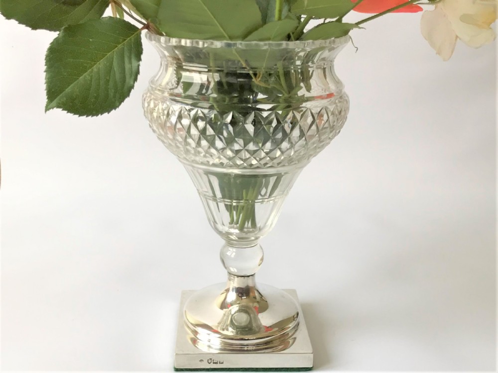 A fabulous William Comyns silver & glass rose bowl View IV