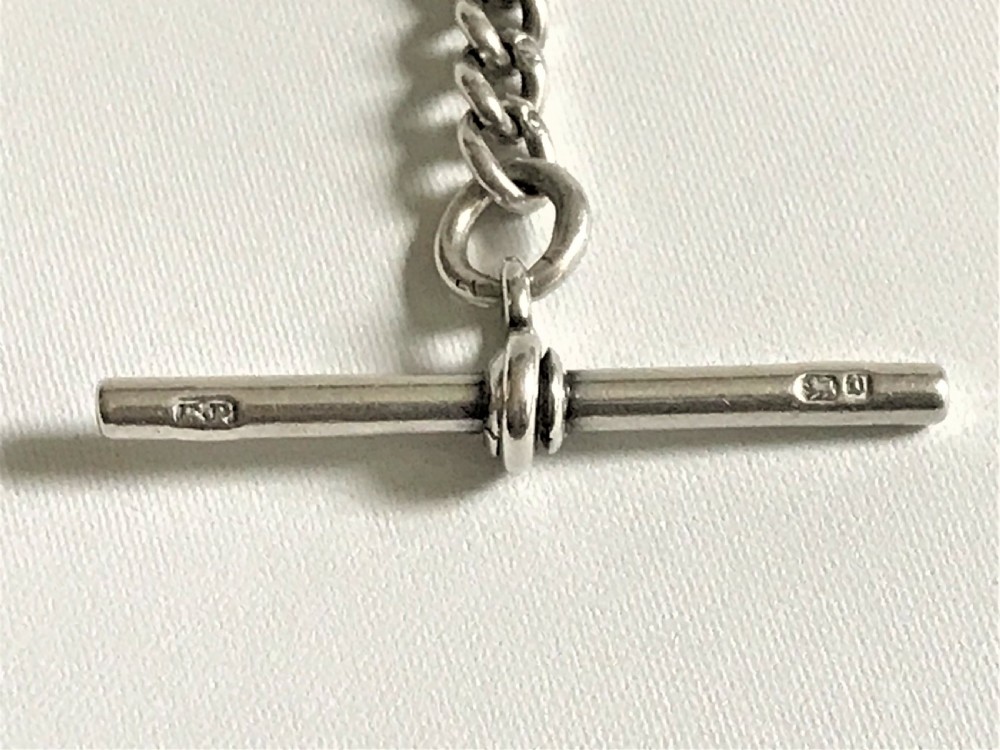 A heavy and graduated Victorian silver fob chain View II