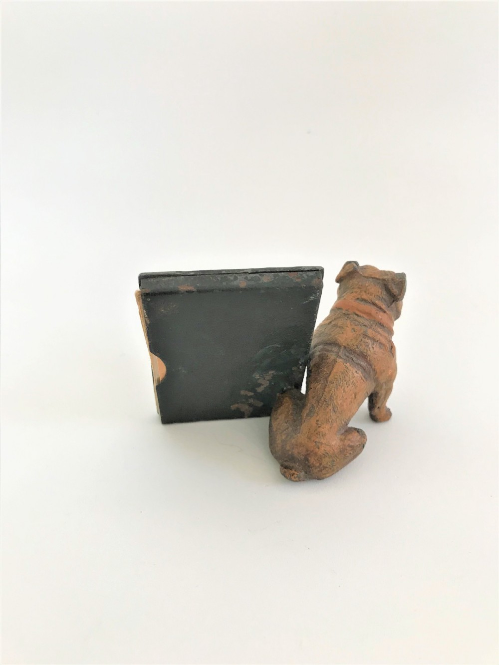 A cold painted figure of  a Bulldog with photo frame View III