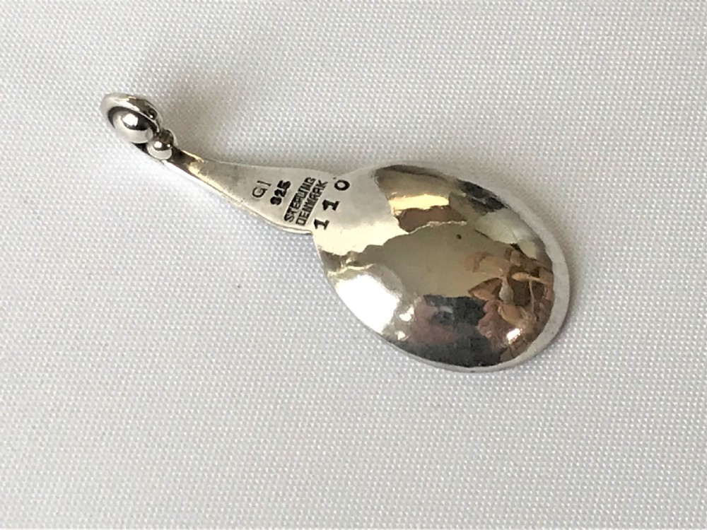 An extremely rare Georg Jensen tiny silver apothecary spoon View III