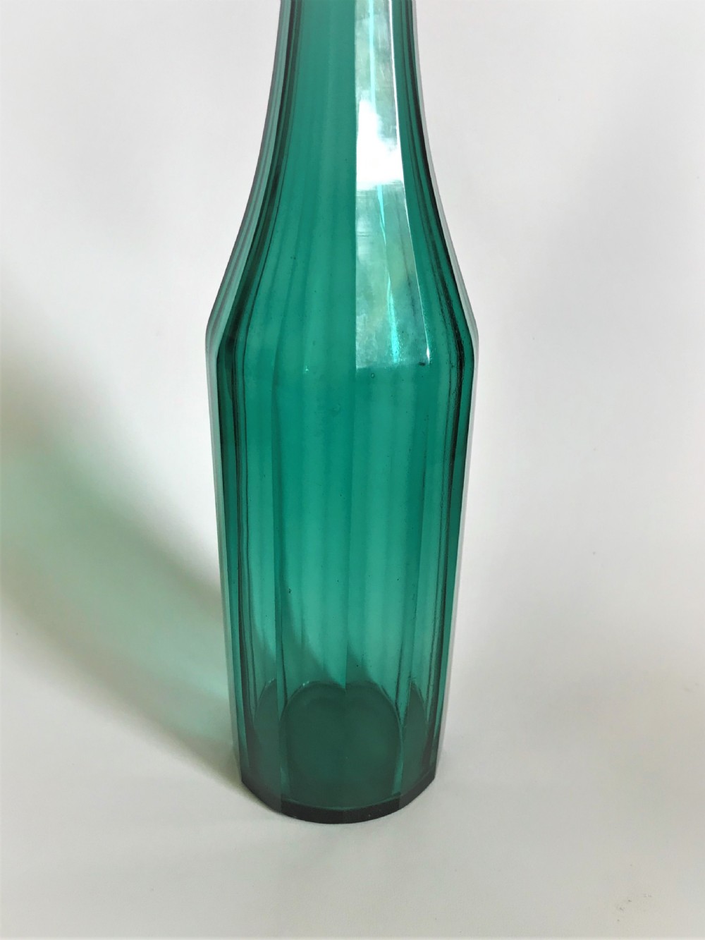 A gorgeous Bristol Green wine bottle with silver plated mount View II