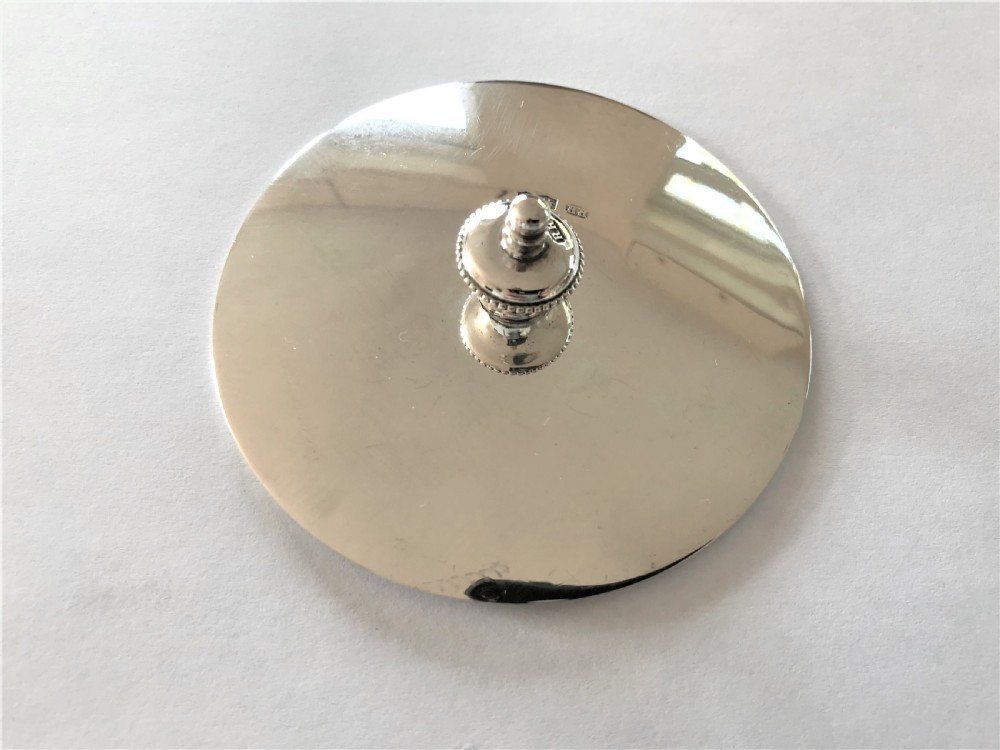 A gorgeous silver lidded dressing table/powder bowl View V
