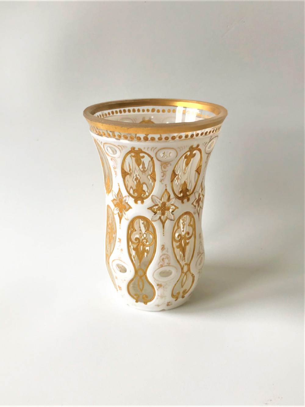 A wonderful 19th Century Bohemian cased glass vase