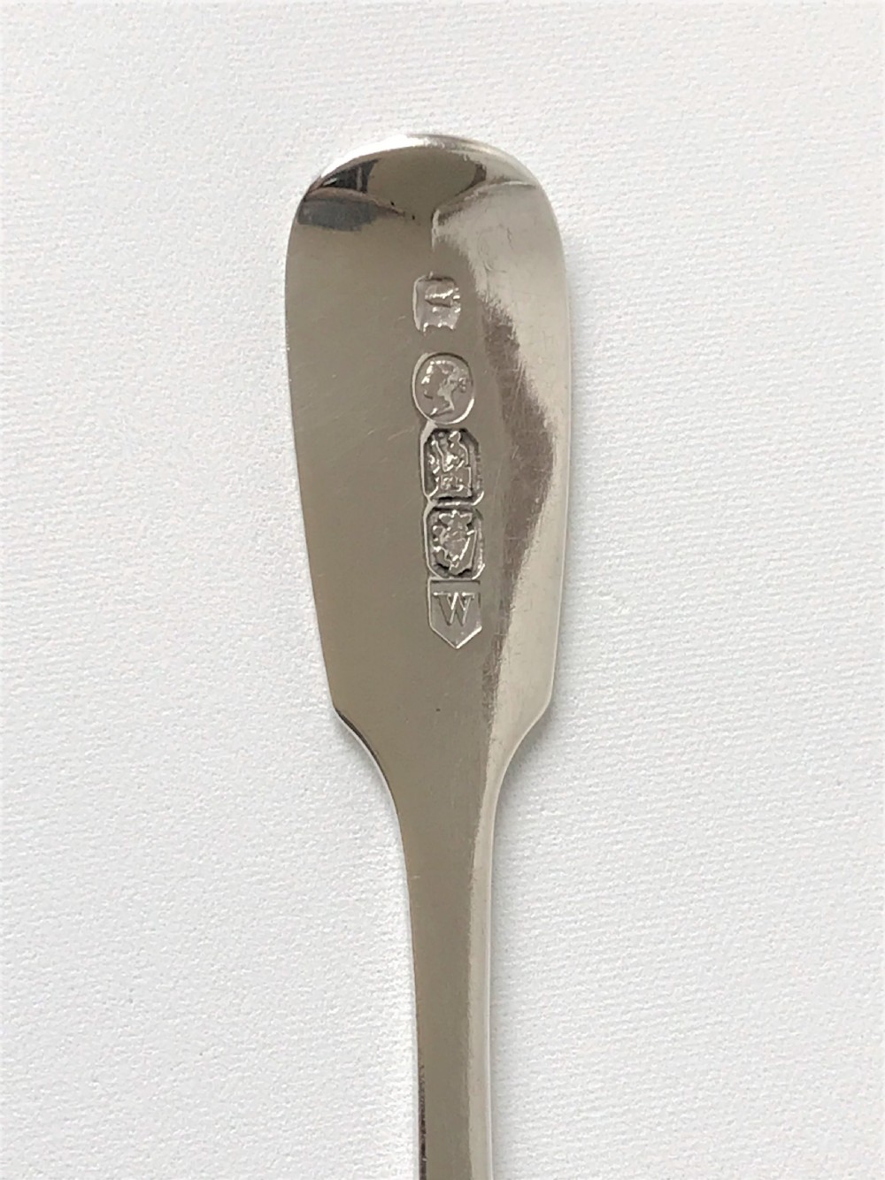 A rare Victorian Irish silver condiment shovel View V