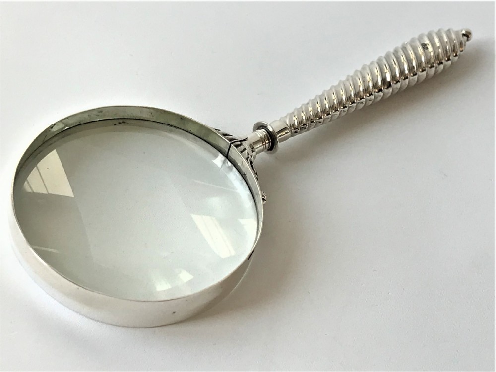 A wonderful Victorian silver magnifying glass View V