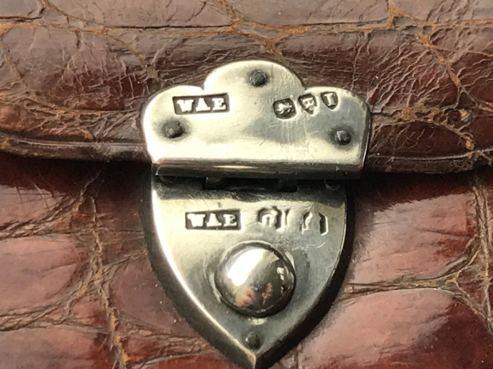 A miniature Victorian silver & crocodile coin purse View IV