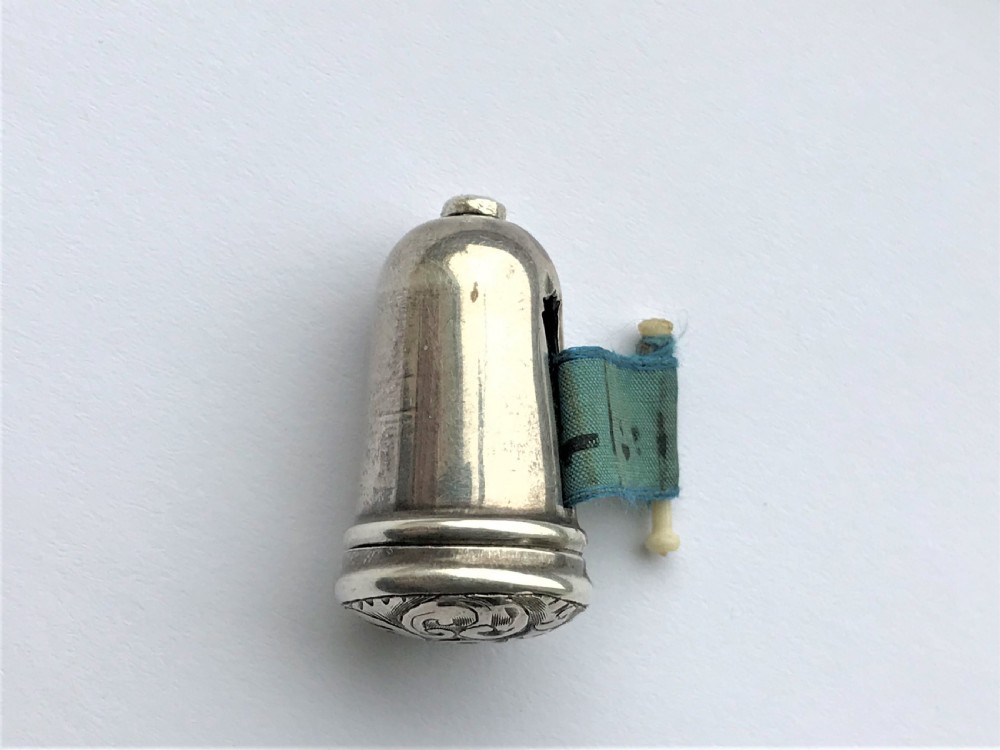 A rare Georgian silver tape measure