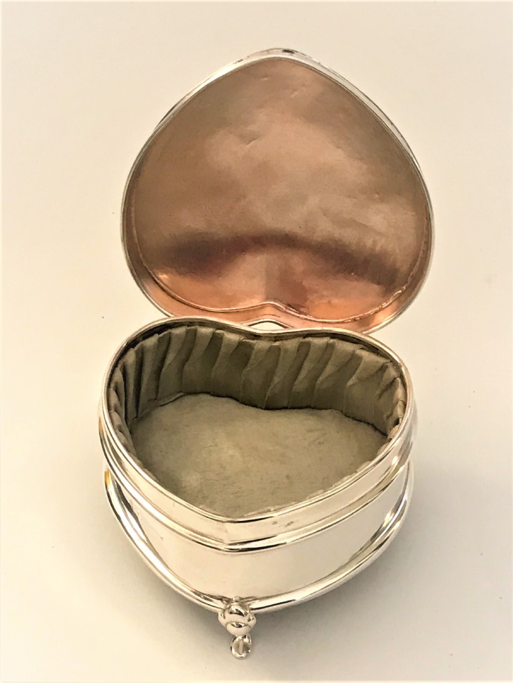 A Chester silver heart shaped trinket box View II
