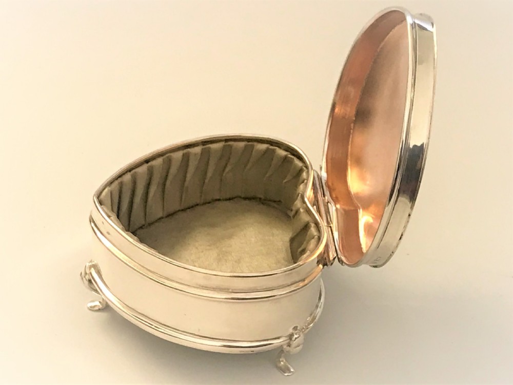 A Chester silver heart shaped trinket box View IV