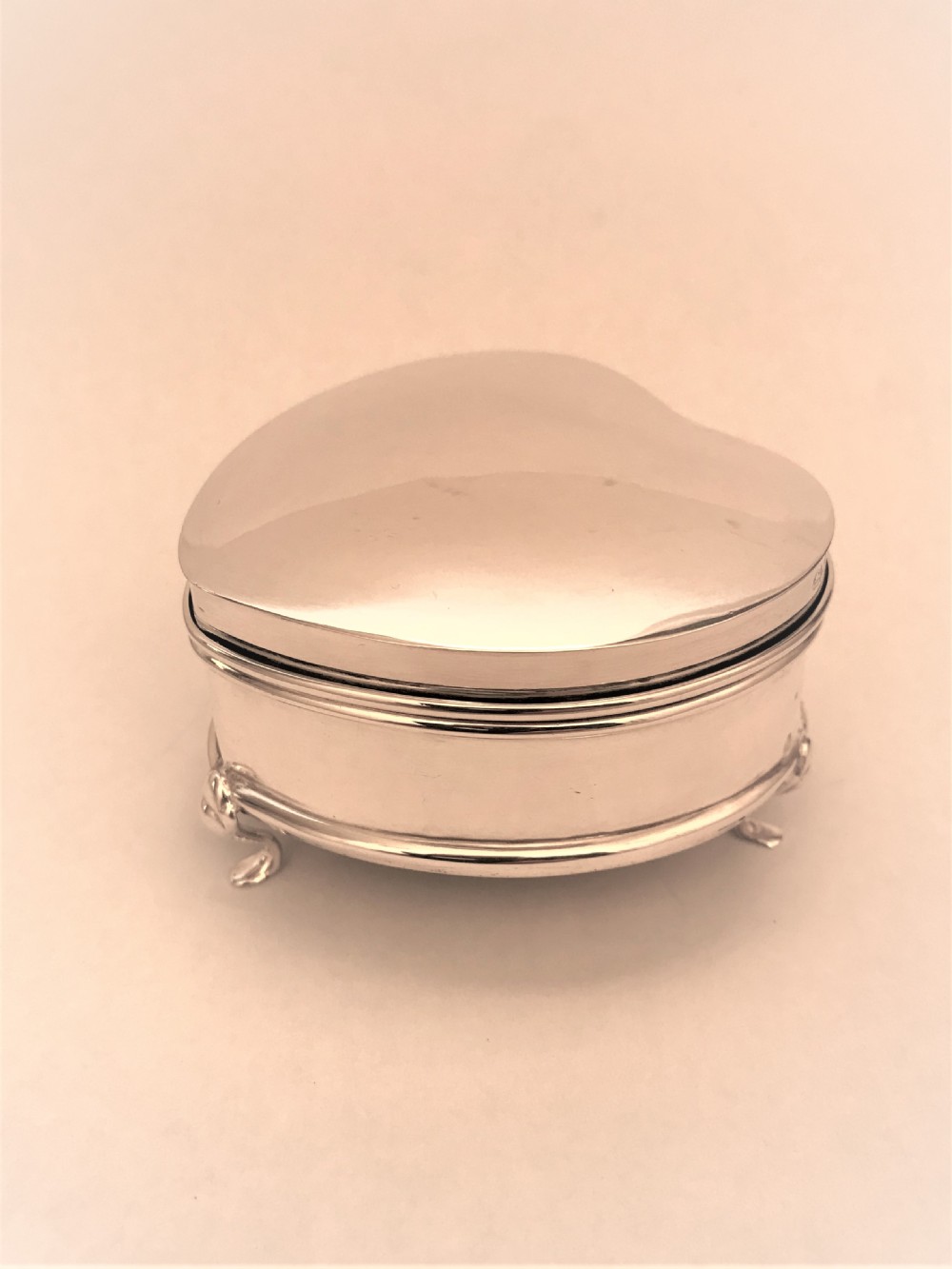 A Chester silver heart shaped trinket box View V