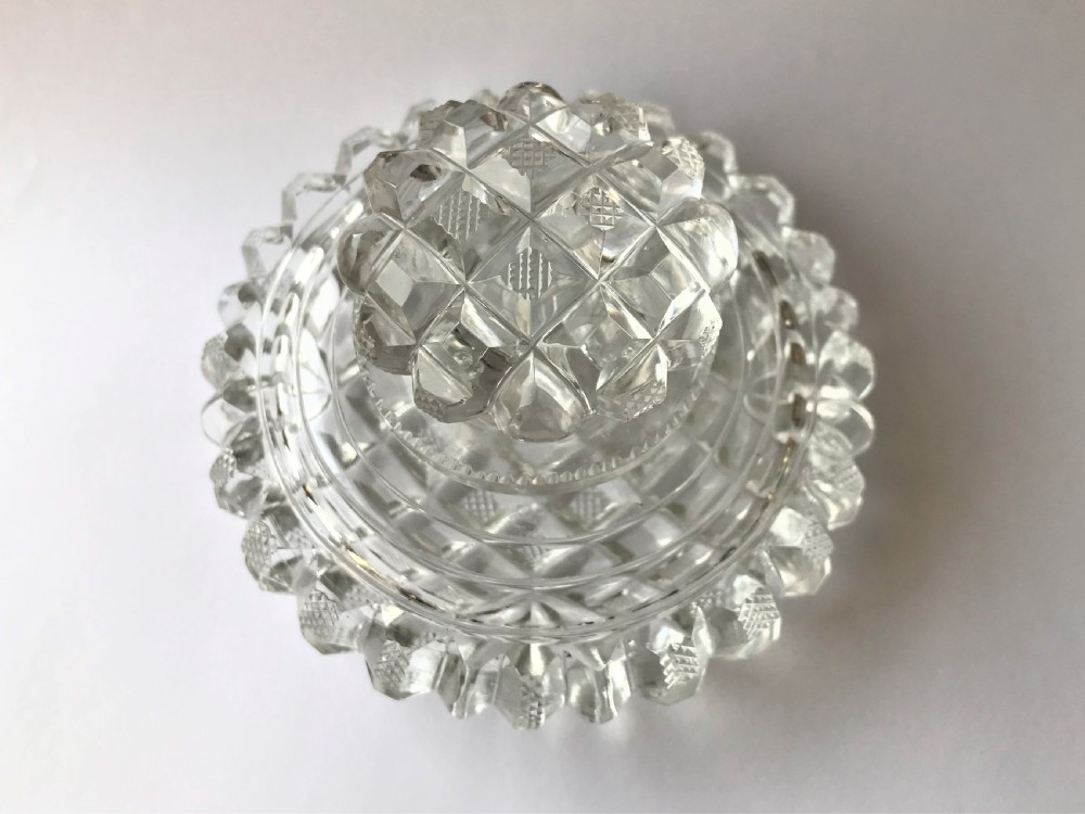 A superb Regency cut glass ink bottle View V