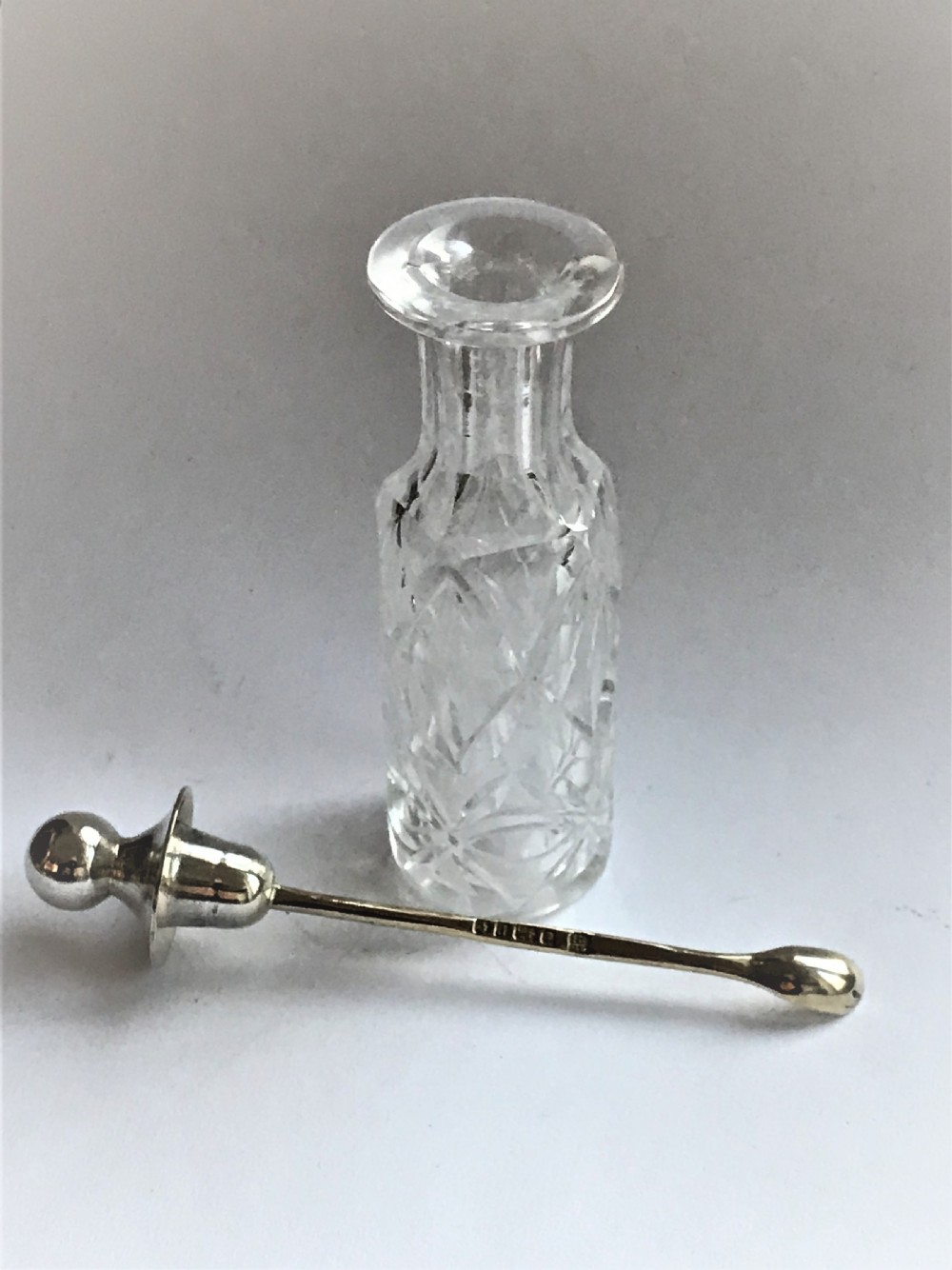 A rare Victorian silver mounted cayenne pepper bottle & spoon View III