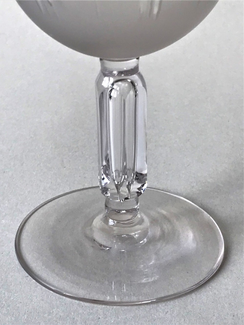 A superb Victorian cut & frosted wine goblet View III
