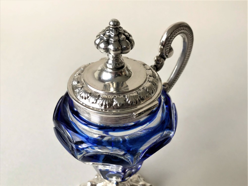 A fabulous Dutch silver and glass Drageoir View III