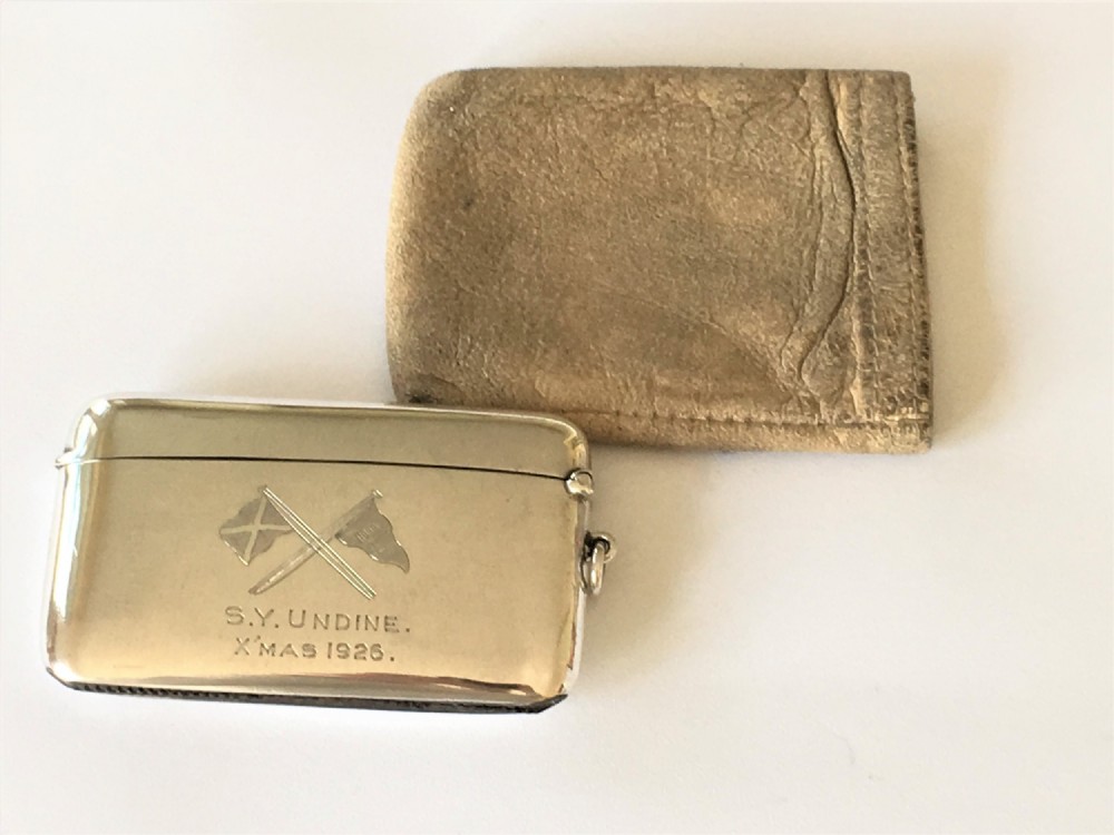 A rare military interest double silver vesta
