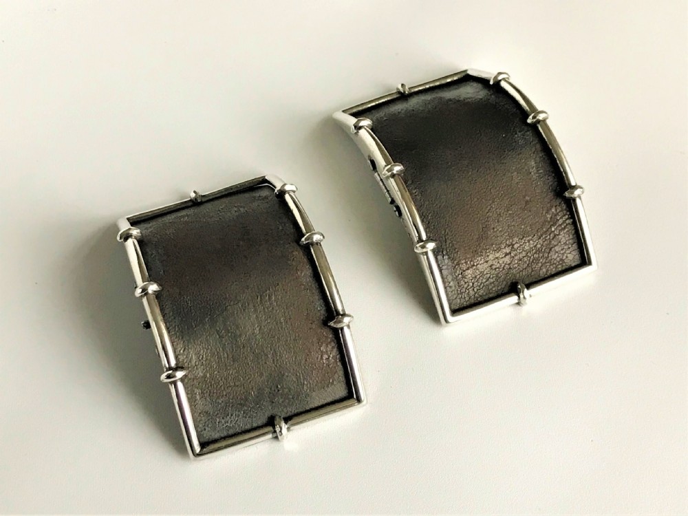 A handsome pair of 18th Century silver shoe buckles
