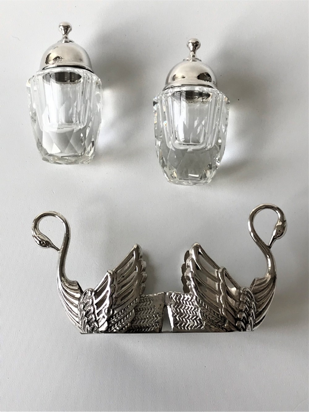 A gorgeous German silver salt & pepper cruet View VII