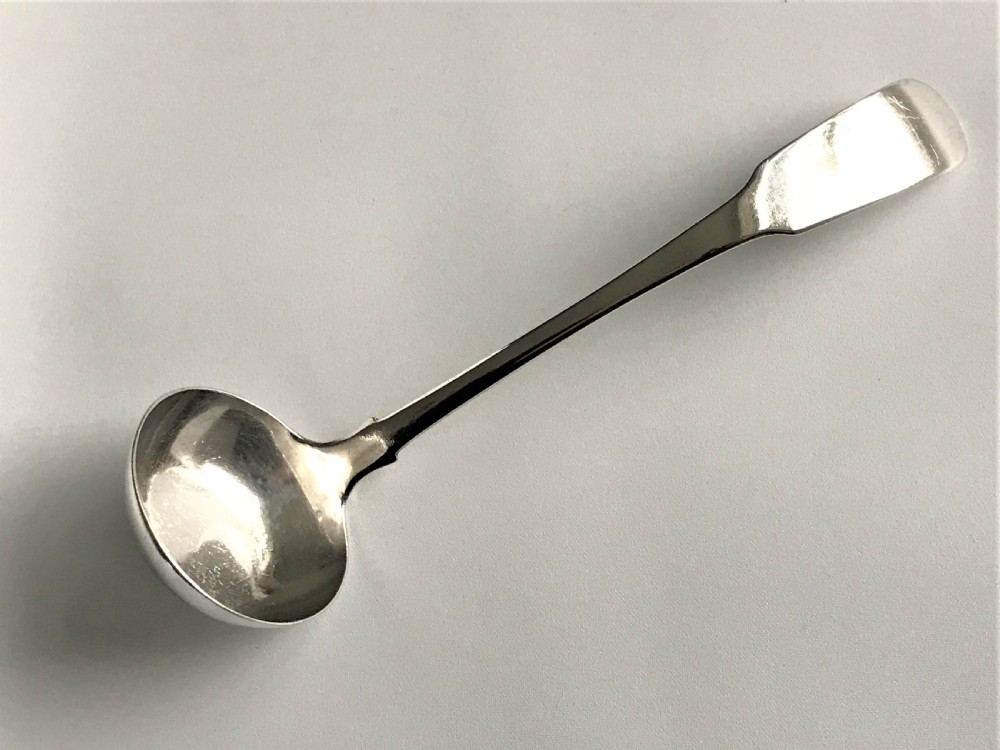 A rare Scottish Provincial Dundee silver cream ladle View II