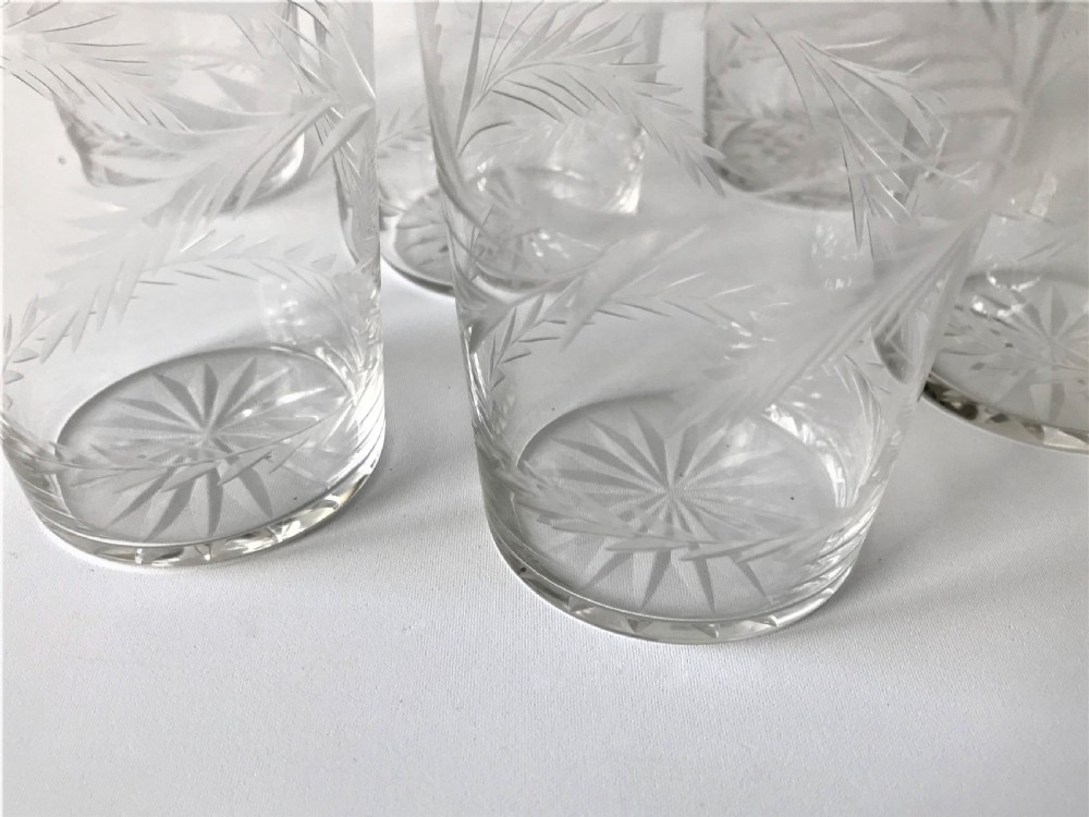 A charming set of 6 Edwardian water/lemonade glasses View III