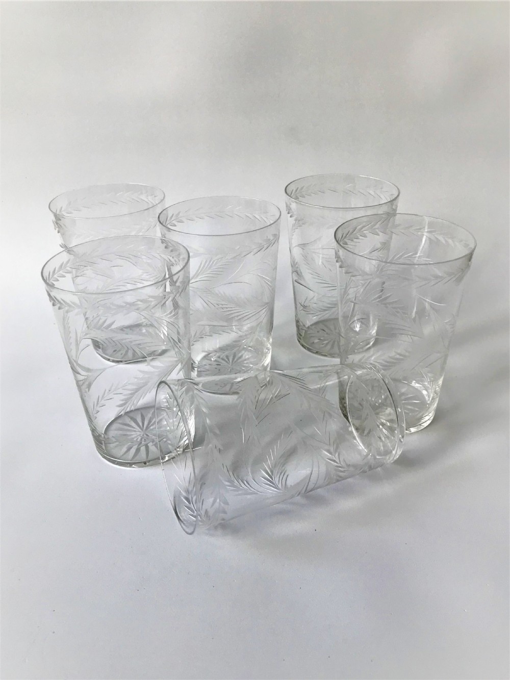 A charming set of 6 Edwardian water/lemonade glasses View V