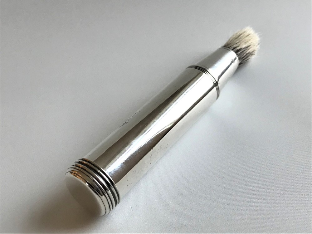 A handsome William IV silver travelling shaving brush View VII