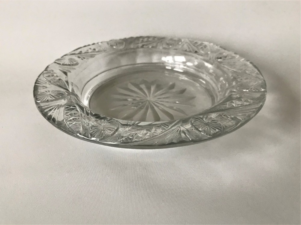 A superb Georgian cut glass wine bottle/decanter coaster View III