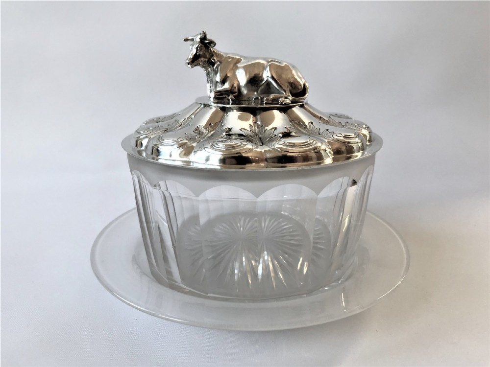 An outstanding William IV silver lidded butter dish View III