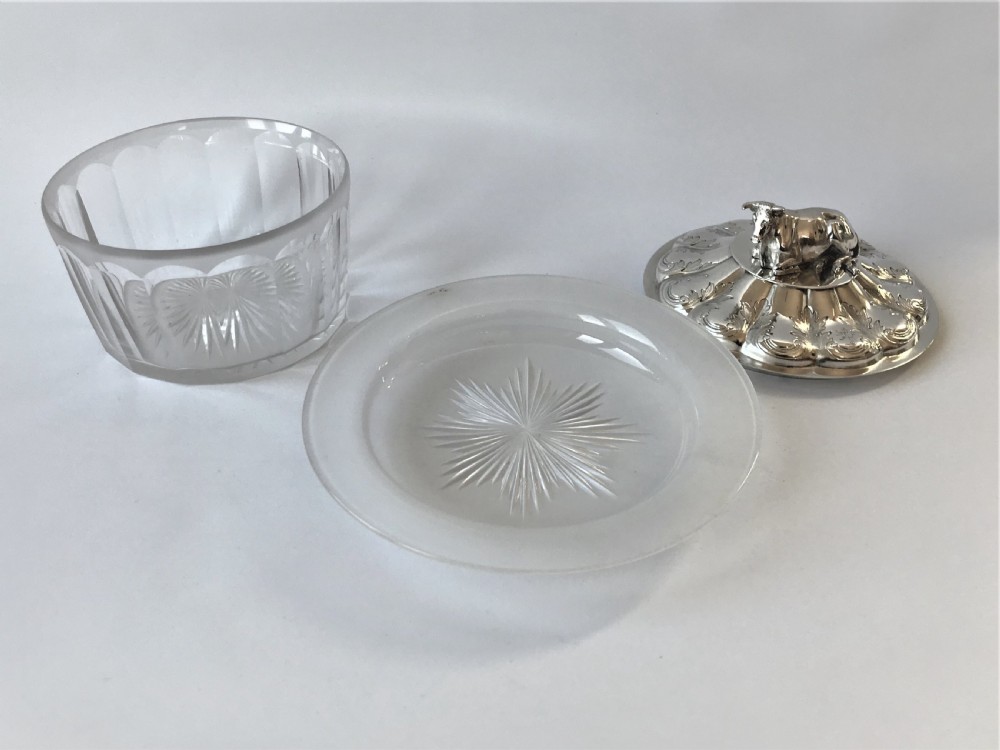 An outstanding William IV silver lidded butter dish View IV