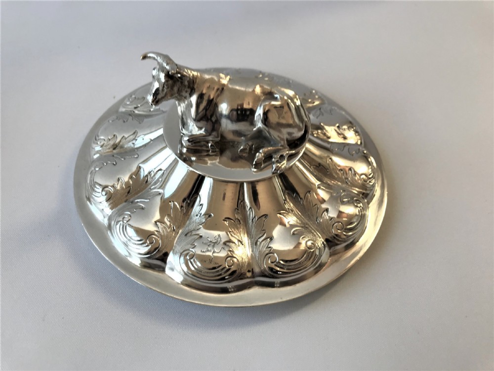 An outstanding William IV silver lidded butter dish View VII