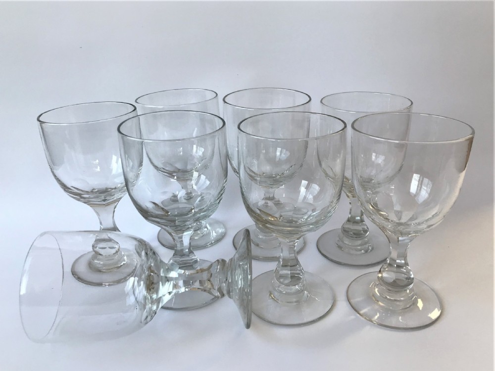 A set of 8 large Victorian wine rummers/goblets View II