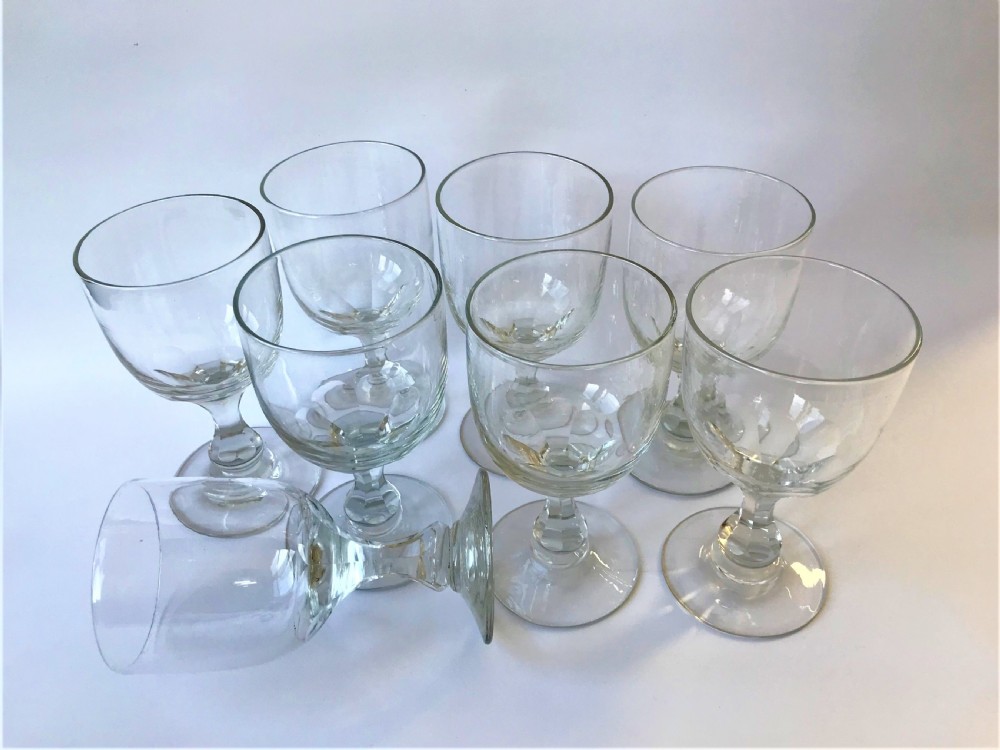 A set of 8 large Victorian wine rummers/goblets View III
