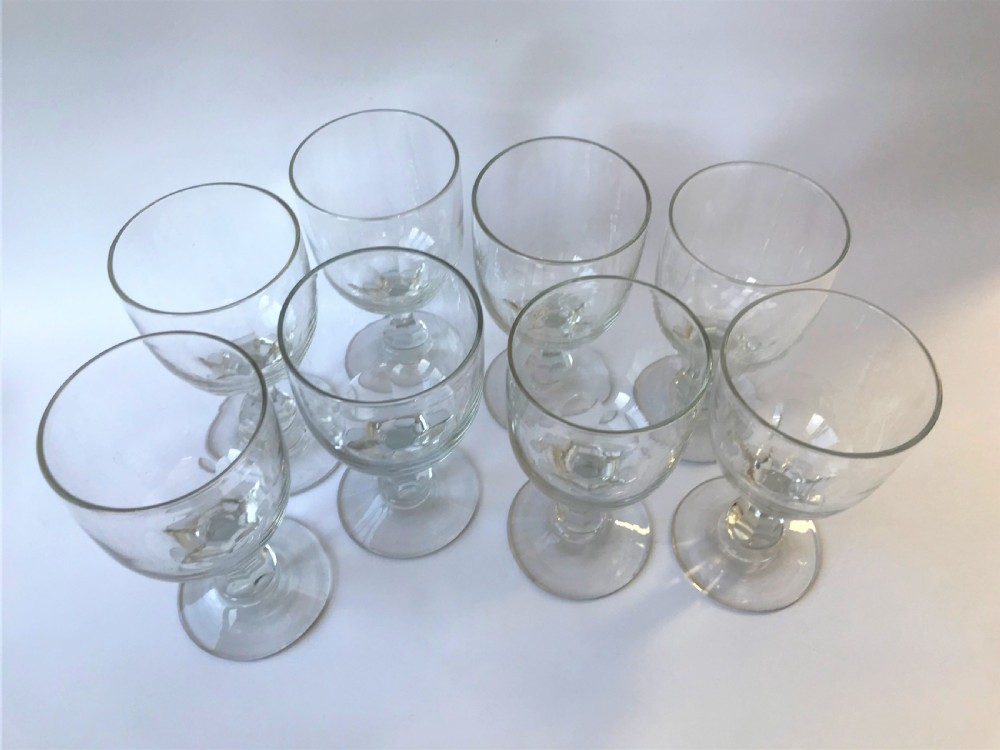 A set of 8 large Victorian wine rummers/goblets View IV