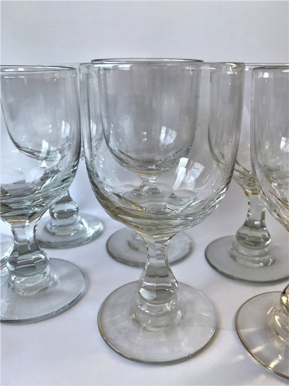 A set of 8 large Victorian wine rummers/goblets View V