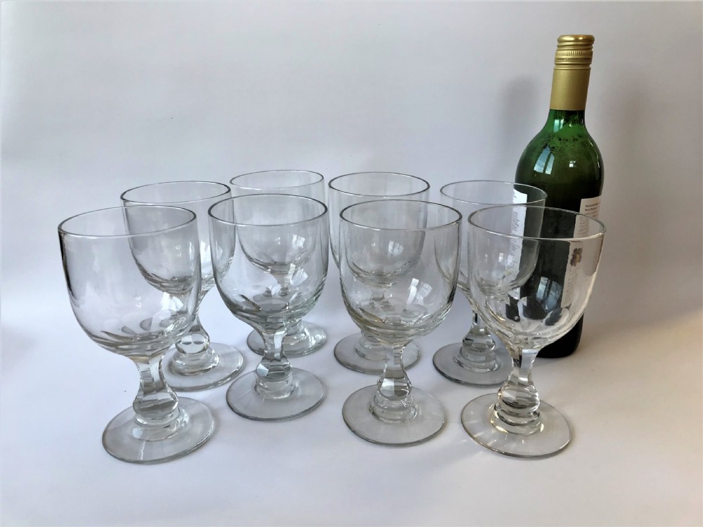 A set of 8 large Victorian wine rummers/goblets View VII