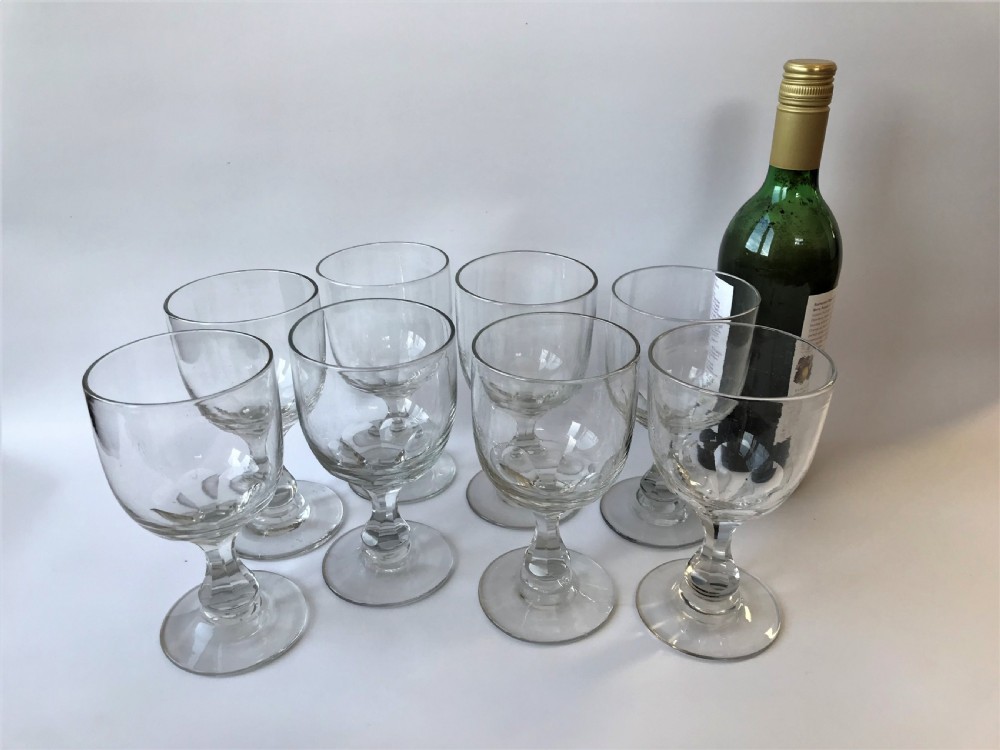 A set of 8 large Victorian wine rummers/goblets View VIII