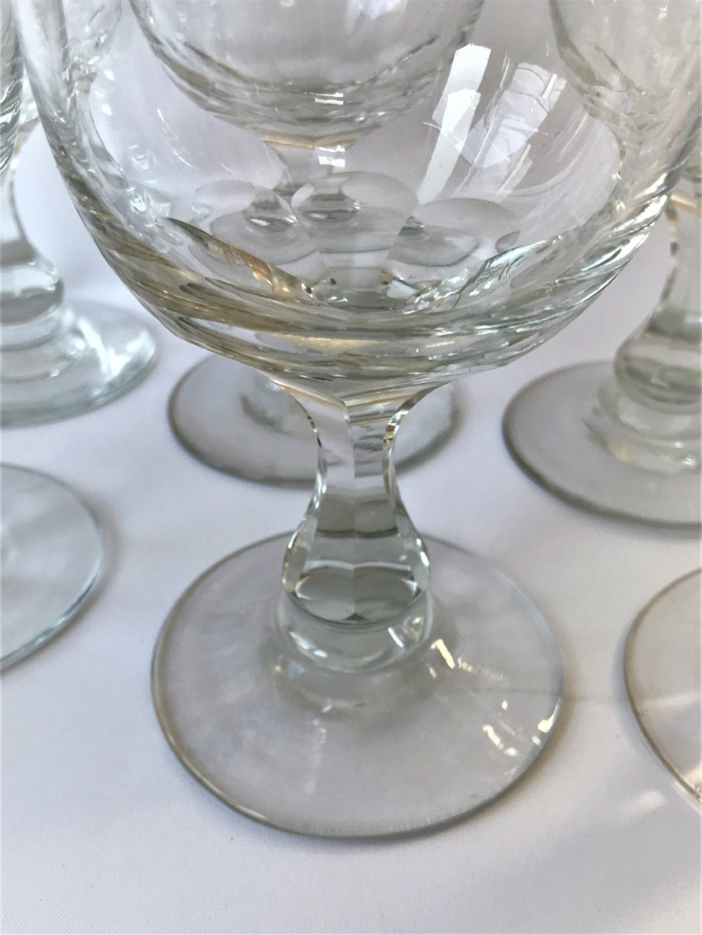 A set of 8 large Victorian wine rummers/goblets View X