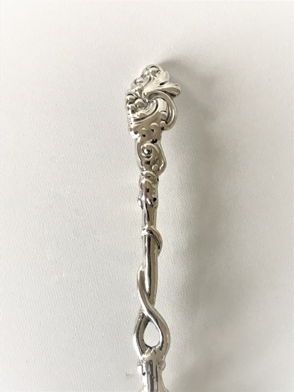 A superb early 19th Century cast silver condiment spoon View IV