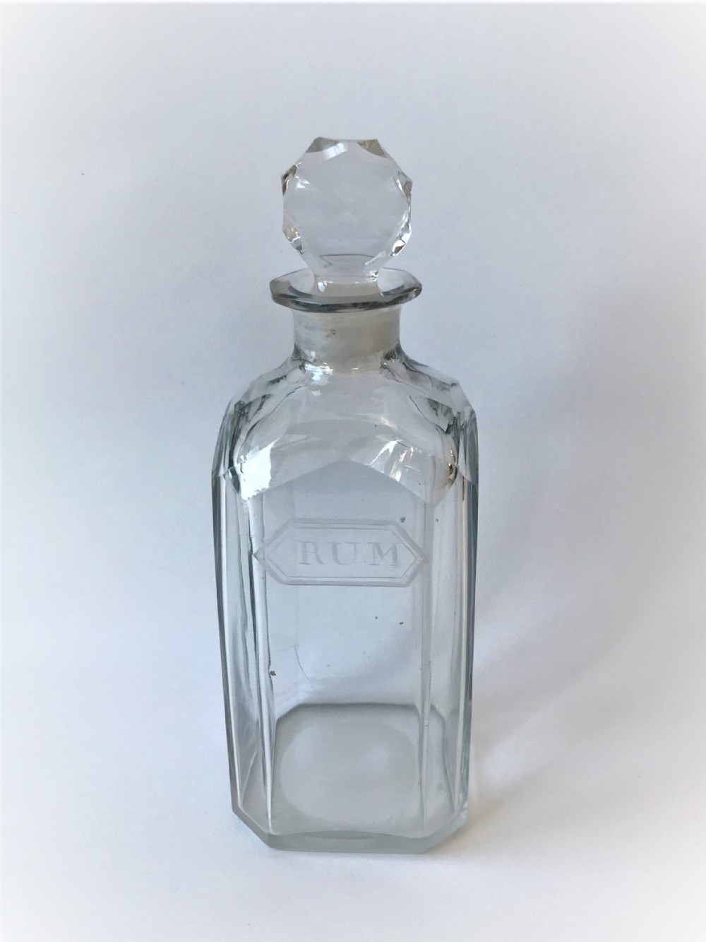 A superb Georgian etched Rum decanter