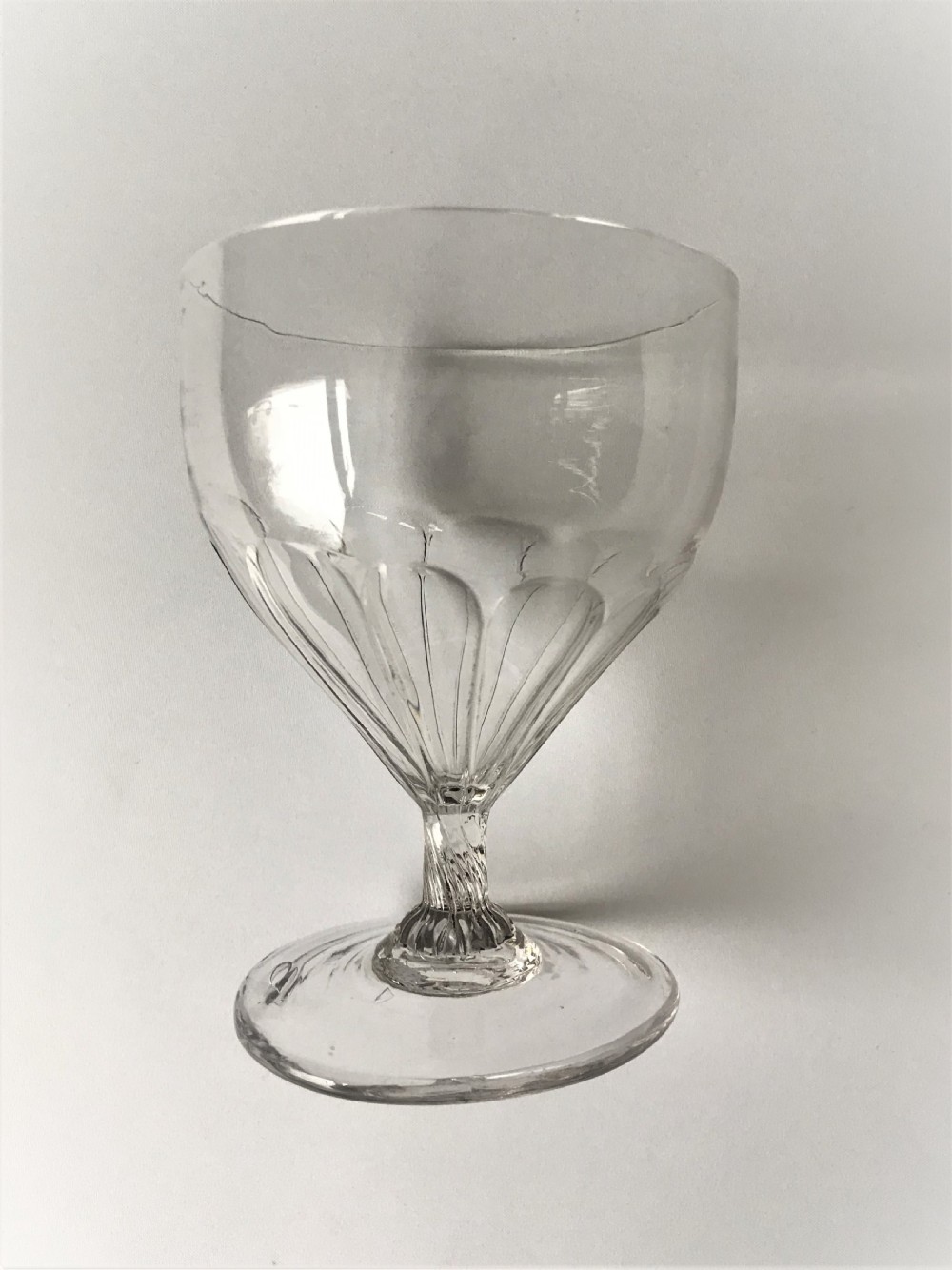 A late 18th Century wrythen glass rummer View V