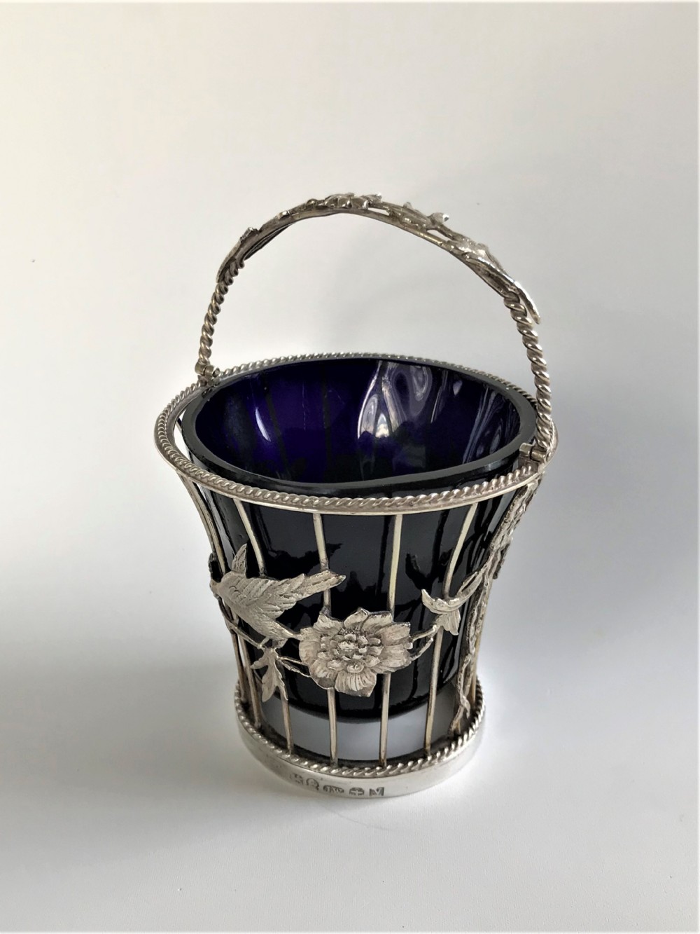 A beautiful Georgian silver wirework cream pail