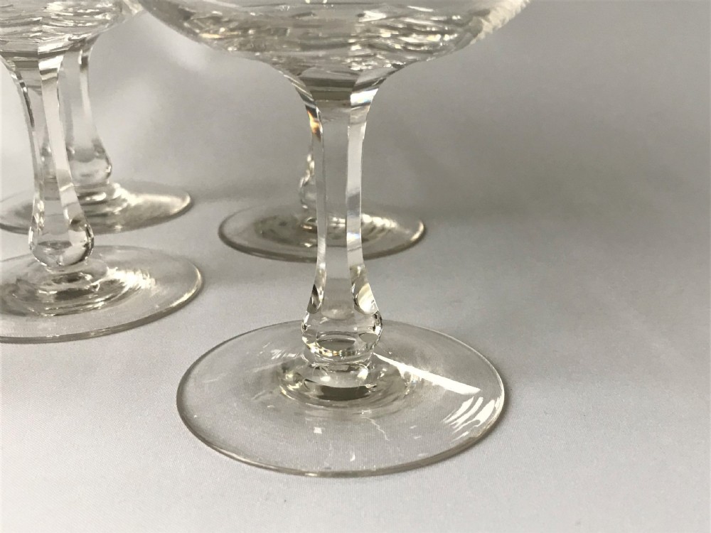 A set of 6 stylish Victorian cut glass champagne bowls View IV