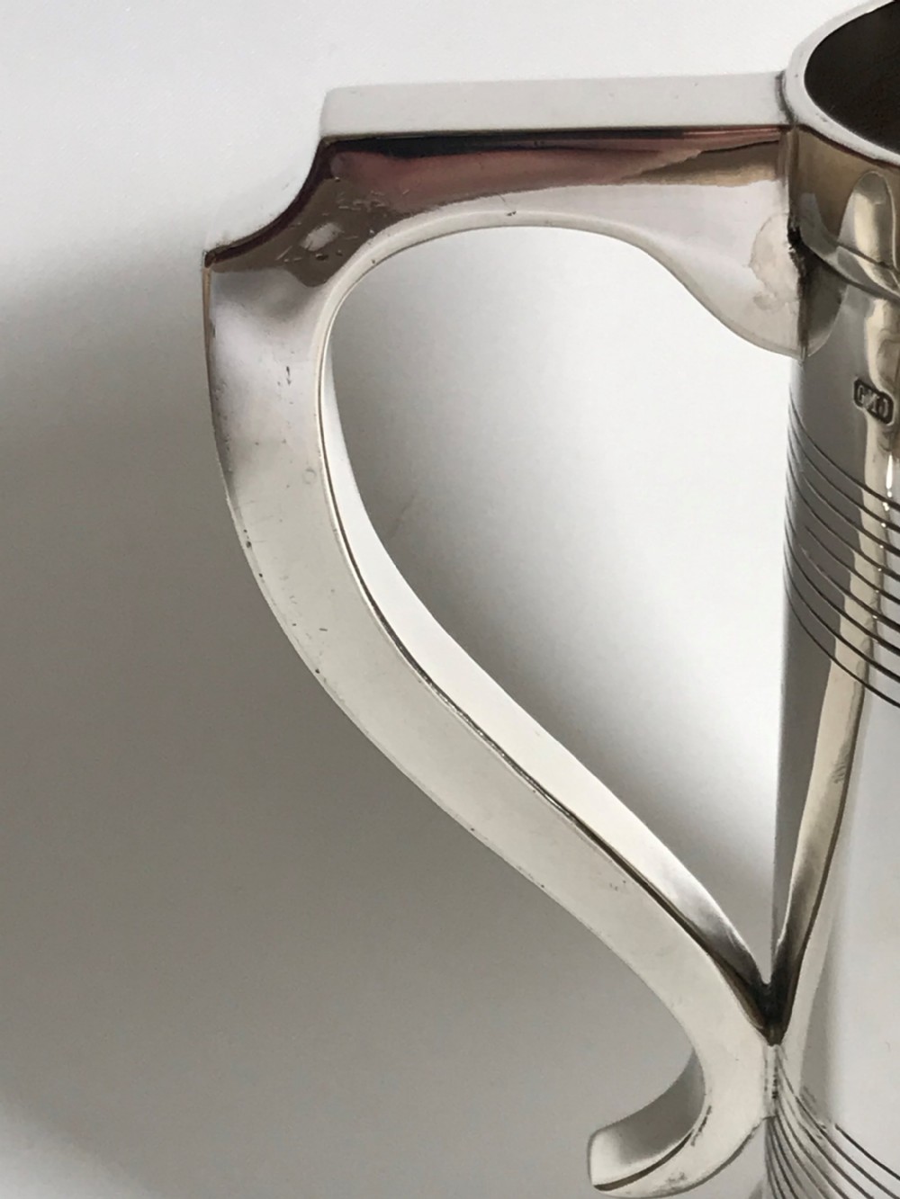 A magnificent Georgian revival silver pint tankard View V