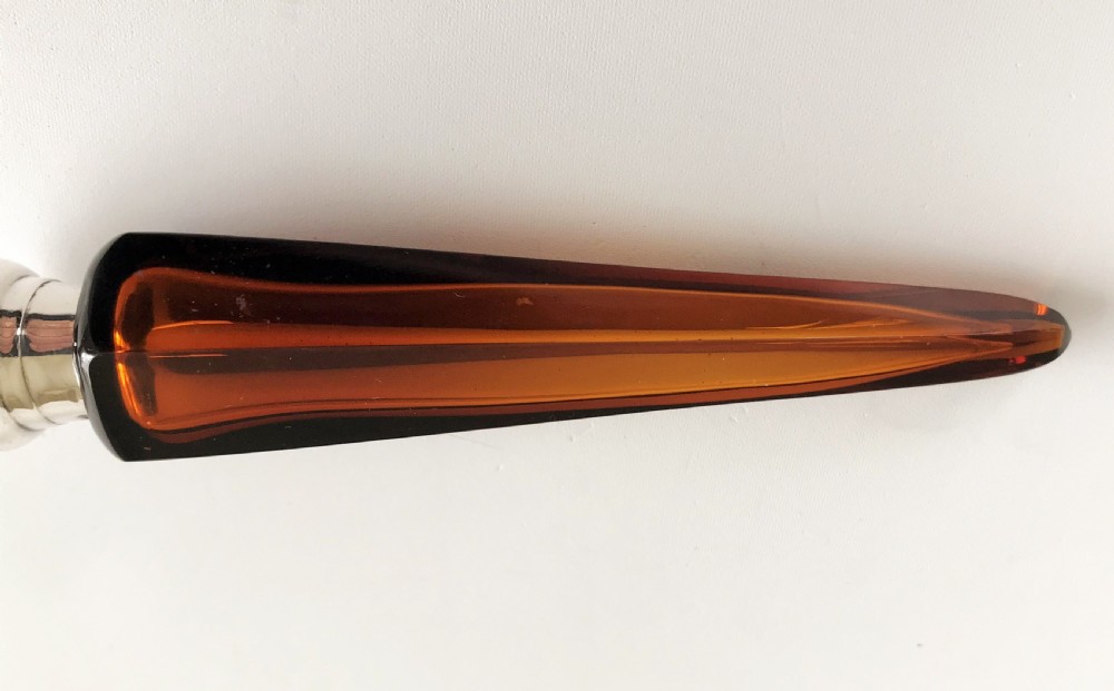 An unusual Victorian silver mounted amber scent flask View VI